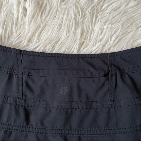 Athleta Everyday Skort Black Tennis Skater Skirt Shorts UPF 50+ #983365 EUC Sz 2 - Picture 8 of 12